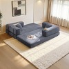 2-in-1 Memory Foam Sofa Bed - Modular Convertible Design, for Living Room, Bedroom and Apartment,No Assembly Required,Dark Grey - 4 of 4