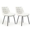 CENGHU Velvet Dining Chairs Set of 2, Modern Dining Room Chairs with Metal Legs, Upholstered Dining Chair for Kitchen, Living, Dining Room - 2 of 4