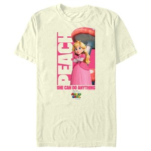 Men's The Super Mario Bros. Movie Peach She Can Do Anything T-Shirt - 1 of 4