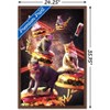 Trends International James Booker - Galaxy Laser Cats On Cheeseburgers Framed Wall Poster Prints - 3 of 4