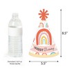 Big Dot of Happiness Hello Rainbow - Cone Happy Birthday Party Hats for Kids and Adults - Set of 8 (Standard Size) - 3 of 4
