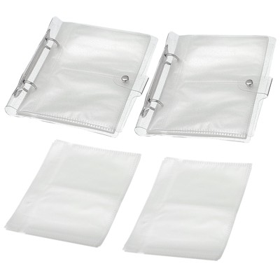 Unique Bargains PU Material Waterproof Refillable Double-Sided Photo Album with 200 Pockets 2 Pcs