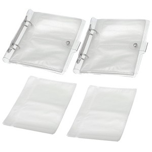 Unique Bargains PU Material Waterproof Refillable Double-Sided Photo Album with 200 Pockets 2 Pcs - 1 of 3