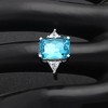 Myriam Statement Ring Created Emerald Blue Topaz Womens Ginger Lyne Collection Size 9 (10) - 3 of 4
