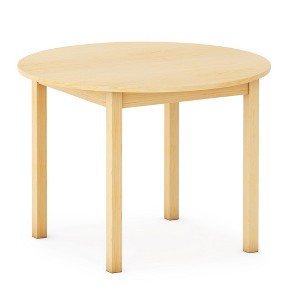 Guidecraft EdQ Toddler Table- Natural: Round Wooden Activity Table for Kids, 30" Diameter | Toddler Desk for Playroom, Daycare & Preschool - 1 of 3
