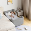Docred Toddler Bed,Child Bed for Kids with Extra Safty Broad,Standard Crib Size Toddler Bed,Certified Fabric Toddler Beds,Toddler Floor Bed - 3 of 4