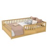 GDFStudio Michelle Modern Pine Wood Full Size Children's Floor Bed with Super High Security Barrier - 4 of 4
