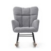 Lyngins Modern Indoor Armchair Rocking Chair without/with Adjustable Footrest,Small Accent Chair for Bedroom,Living Room - 4 of 4