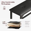 5 Pieces Dining Table Set for 4-6, 63" Extendable Dining Room Table Set for 4, Kitchen Table with Upholstered Benches and Stools Space-Walnut - 4 of 4