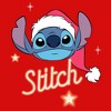 Girls Lilo & Stitch Christmas Hat Portrait Stars Stitch T Shirt - 2 of 4