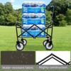 FURNIinspire Outdoor Serving Carts Fish 250L Collapsible Wagon Beach Wagon with Big Wheels for Camping, Sports, Green, 25.98"*17.32"*37.4" - 4 of 4
