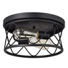 Chloe Lighting IRONCLAD Industrial 2 Light Textured Black Ceiling Flush Fixture 12" Wide - 2 of 4