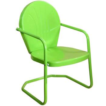 Northlight 34-Inch Outdoor Retro Tulip Armchair, Lime Green