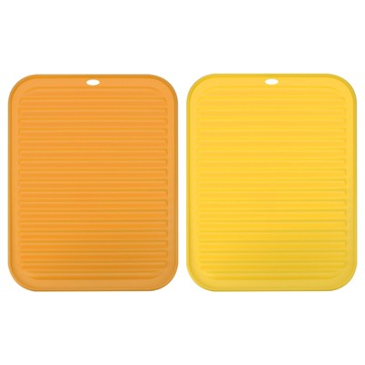 Unique Bargains Dish Drying Mat Set Silicone Drain Pad Heat Resistant  Suitable For Kitchen 3 Pcs : Target