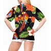 LA LEELA Hawaiian Shirts Womens Casual Summer Beach Party Blouse Shirt Tropical Colorful Short Sleeve Vacation Tops Dress Shirts Dresses - 4 of 4