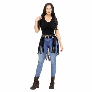 Fun World Women's Festival Cowgirl Belt Halloween Costume Belt - Black One Size - 1 of 1