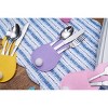 C&F Home 6.3" Yellow Easter Bunny Rabbit Felt Silverware Utensil Table Serving Napkin Holder Sleeves Set of 6 - 3 of 4