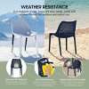 WestinTrends Playa Outdoor Stackable Modern Plastic Dining Chairs (Set of 2) - 3 of 4