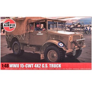 Level 2 Model Kit of WWII 15-cwt 4x2 General Service Truck with 2 Scheme Options 1/48 Plastic Model kit by Airfix - 1 of 4