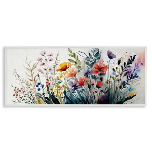 Stupell Industries Bold Floral Hues Blooming Nature Framed Giclee Art, White, 24" x 10" - 1 of 4