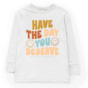 The Juniper Shop SmileyWorld Have The Day You Deserve Groovy Youth Long Sleeve Tee - 1 of 4