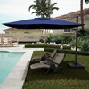 TiramisuBest 11FT Square Cantilever Patio Umbrella, Navy Blue, Without Base - 2 of 4
