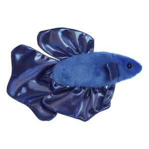 Aurora Small Finley Betta Fish Mini Flopsie Adorable Stuffed Animal Blue 8.5" - 1 of 4