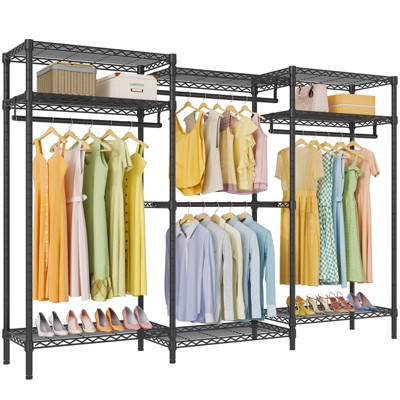 Vipek V2e Wire Garment Rack Heavy Duty Clothes Rack With 6-shelf Hanging Closet  Organizer & 2 Drawers, Max Load 550lbs - Black : Target