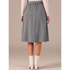 Allegra K Women's High Waist Solid Button Front A-Line Belted Corduroy Midi Skirt - 4 of 4