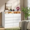 4 Drawer Dresser, White LED Dresser with Charging Station, Anchors to Wall, 6-Color Adjustable Light Strip, Suitable for Bedroom, Living Room - 4 of 4