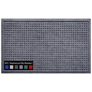 A1HC Durable Multi Purpose Polypropylene Rubber Doormat for Indoor Outdoor Front Door Mat, Waffle - 1 of 4