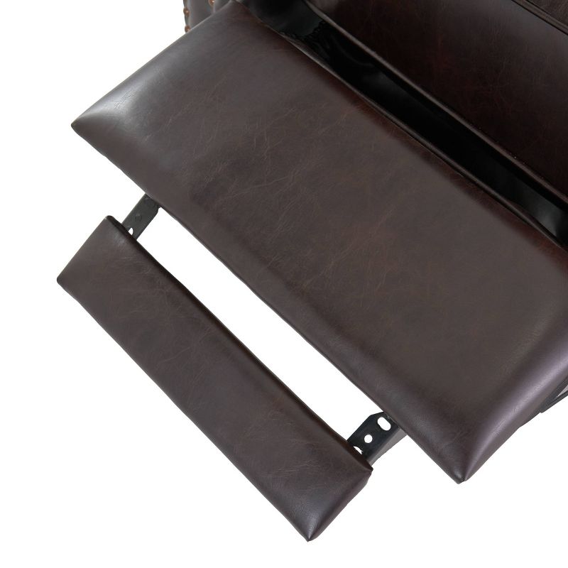Walder Bonded Leather Press-Back Recliner Club Chair Brown - Christopher Knight Home, 6 of 11