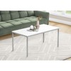 Monarch Specialties Dining Table 60Inch Rectangular Kitchen Dining Room Laminate White Contemporary Modern - 2 of 4