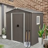 Gulches 6ft x 5ft Outdoor Metal Storage Shed gray With window,,Tool Shed with All-Weather Design - 2 of 4