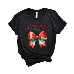 Simply Sage Market Women's Coquette Christmas Girly Short Sleeve Graphic Tee - 1 of 4