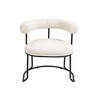 NicBex Dining Chairs Set of 2 Stool Upholstered Chair Mid-Century Modern Curved Backrest Chair with Metal Round Legs for Kitchen - 3 of 4