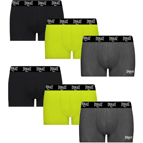 Everlast Value Pack 6pcs Mens Cotton Boxer Briefs Breathable Tagless  Stretch Underwear For Men