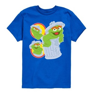 Boys' - Sesame Street - Oscar Trash Can Short Sleeve Graphic T-Shirt - 1 of 4