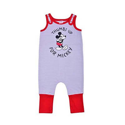 Disney Boy's Mickey Mouse Grow with Me Baby to Toddler Coverall Jumpsuit Romper for Infant