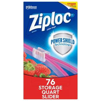 Ziploc Slider Storage Quart Bags - 76ct