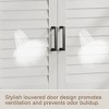 GDFStudio Julien Contemporary 4-Tier Freestanding Shoe Cabinet with 2 Louvered Doors and 1 Drawer - 4 of 4