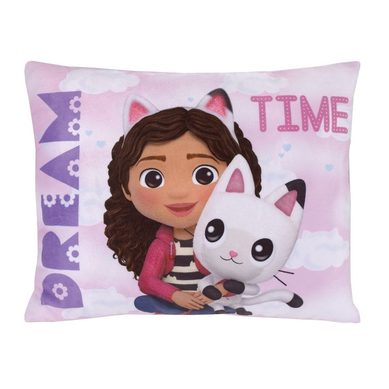 DreamWorks Gabby's Dollhouse Dream It Up Pink and Purple Pandy Paws Decorative Toddler Pillow, 1 of 6