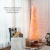 7' Prelit Christmas Trees, Pencil Artificial Christmas Tree with Colorful Surface Branches, Colorful LED Lights - 4 of 4