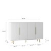 56.7" Fluted Sideboard Buffet Cabinet, Modern Credenza with Adjustable Shelves for Dining Room, Large Accent Console-3irtyhousy - 4 of 4
