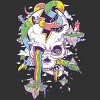 Men's Design By Humans Flying Rainbow Skull Island By Biotwist T-Shirt - 2 of 4