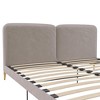 King Size Upholstered Platform Bed with Headboard for Bedroom - 4 of 4