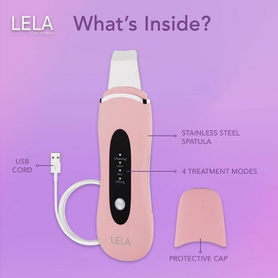 Spa Sciences Lela Ultrasonic Skin Scrubber Spatula, With 4 Treatment