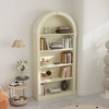 FUFU&GAGA Arched - Top Cream Bookshelf - 5 - Tier Display Shelf for Home & Office - 2 of 4
