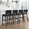 Nathan James Set of 4 Cohen Faux Leather Barstool Black - 2 of 4