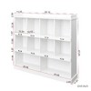 Kumasinova 10-Shelf Cubbyhole Bookcase, 53.15" Wooden Storage Bookshelf with Label Tags,  Bookcase Display Stand - 3 of 4